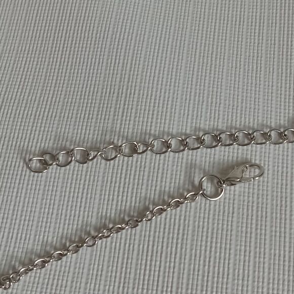 Paparazzi Silver Tone Shaped Pink Rhinestone Encrusted Crescent Pendant Necklace - Picture 12 of 12